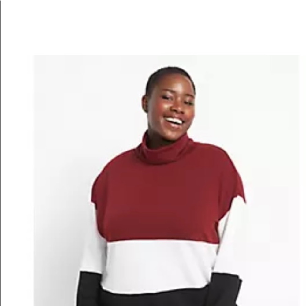 Land bryant red black whit turtle neck